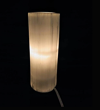 Selenit Lampa med elsladd  - Cylinder 30cm