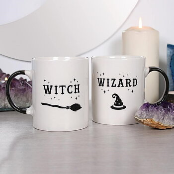 Wizard och Witch Mugg Set