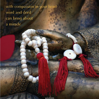 Dubbla vykort - "with compassion in your heart..."