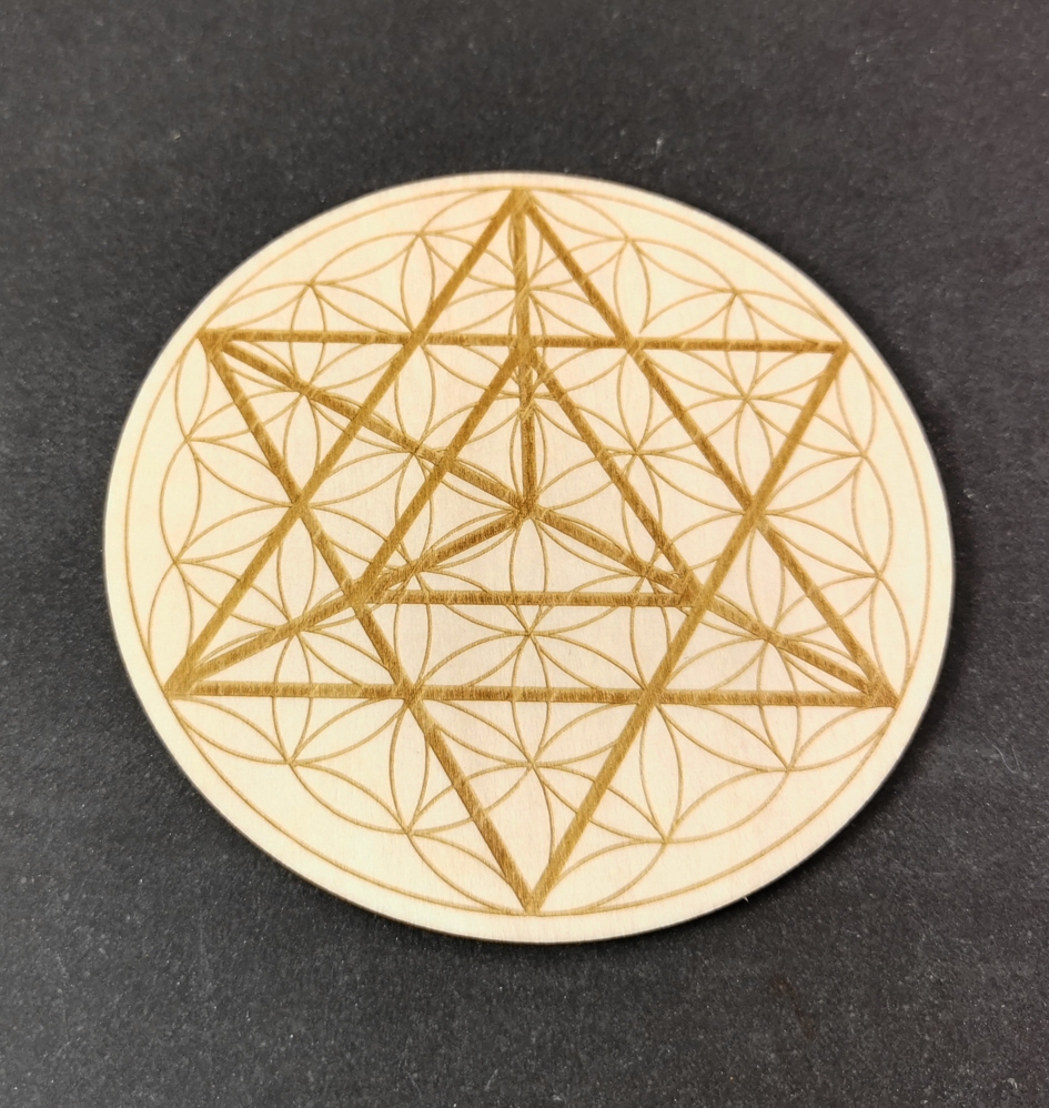 Kristallnät /Kristall Grid Platta, Merkaba