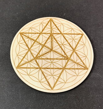 Kristallnät /Kristall Grid Platta, Merkaba
