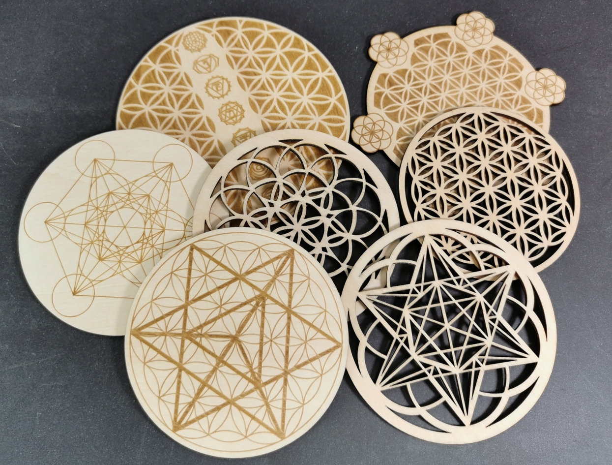 Kristallnät /Kristall Grid Platta, Merkaba - 2