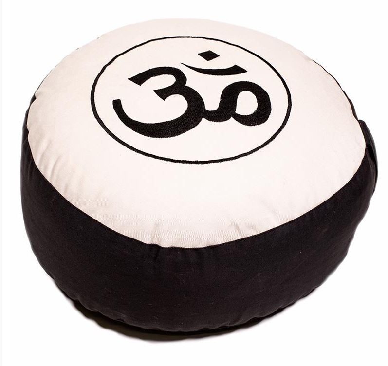  Meditationskudde -  Aum/Om  - Svart Vit