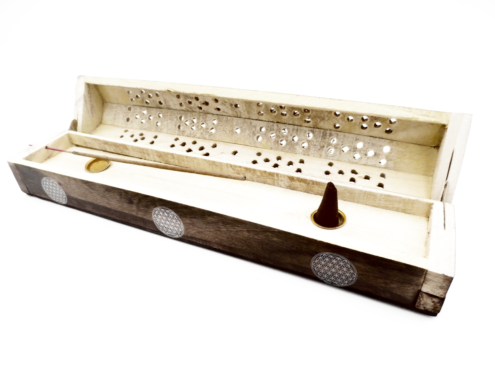 Rökelsehållare Låda -Livets Blomma - 2