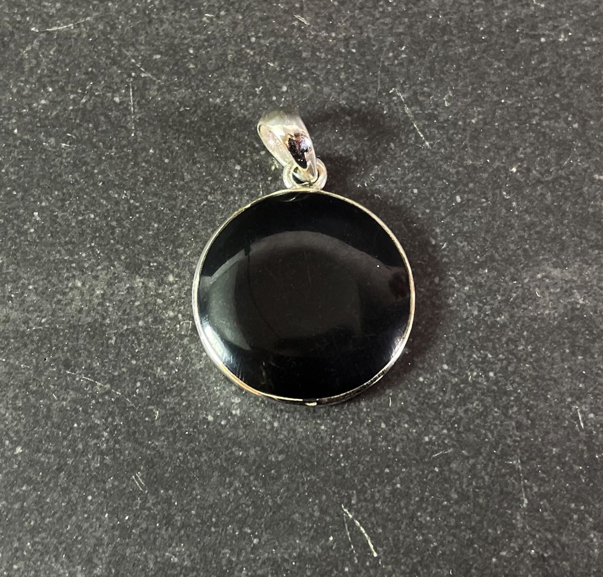 Silver Livets Blomma  i  Svart Onyx - 12 mm - 2