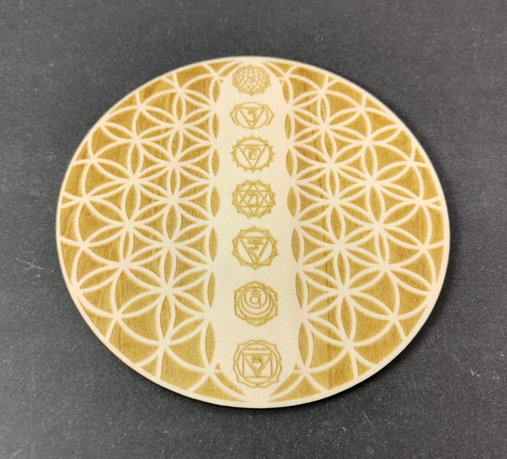 Kristallnät /Kristall Grid Platta, Chakra Nät - 12cm