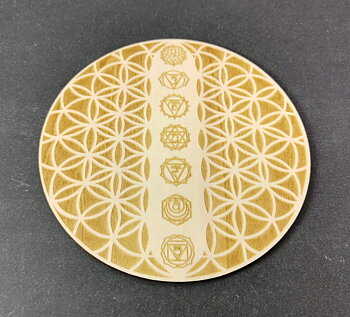 Kristallnät /Kristall Grid Platta, Chakra Nät - 12cm