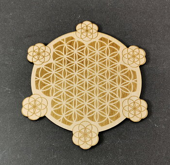 kristallnät / grid platta seed of life motiv
