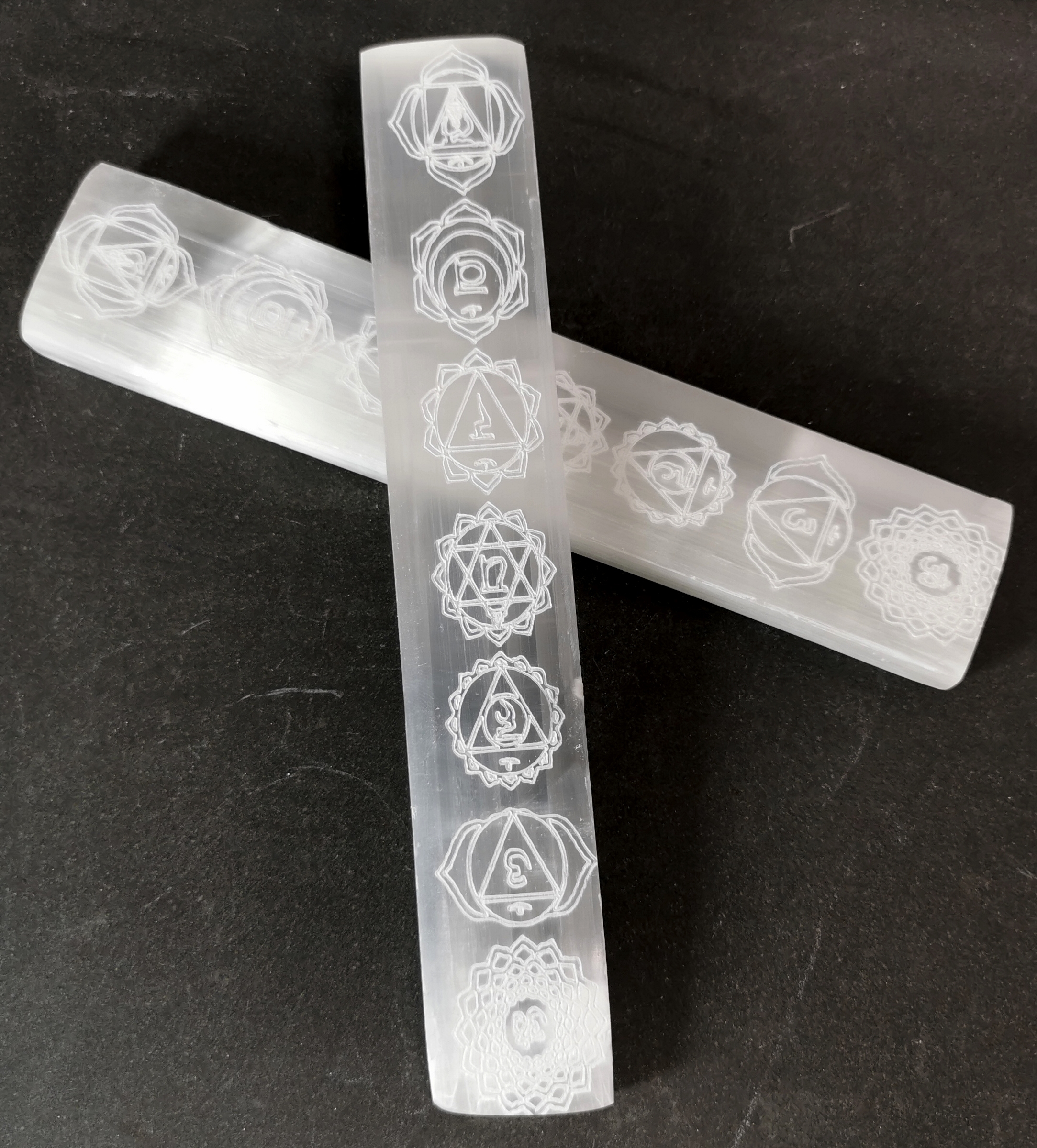 Chakra Selenit laddningsplatta  - Lång - ca 20 cm - 2