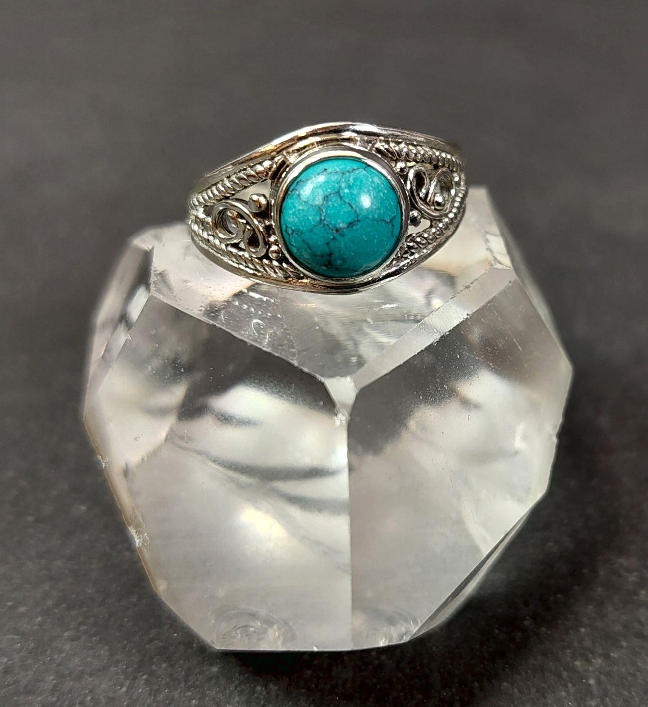 Silverring  - Cabochon i olika stenar - 9