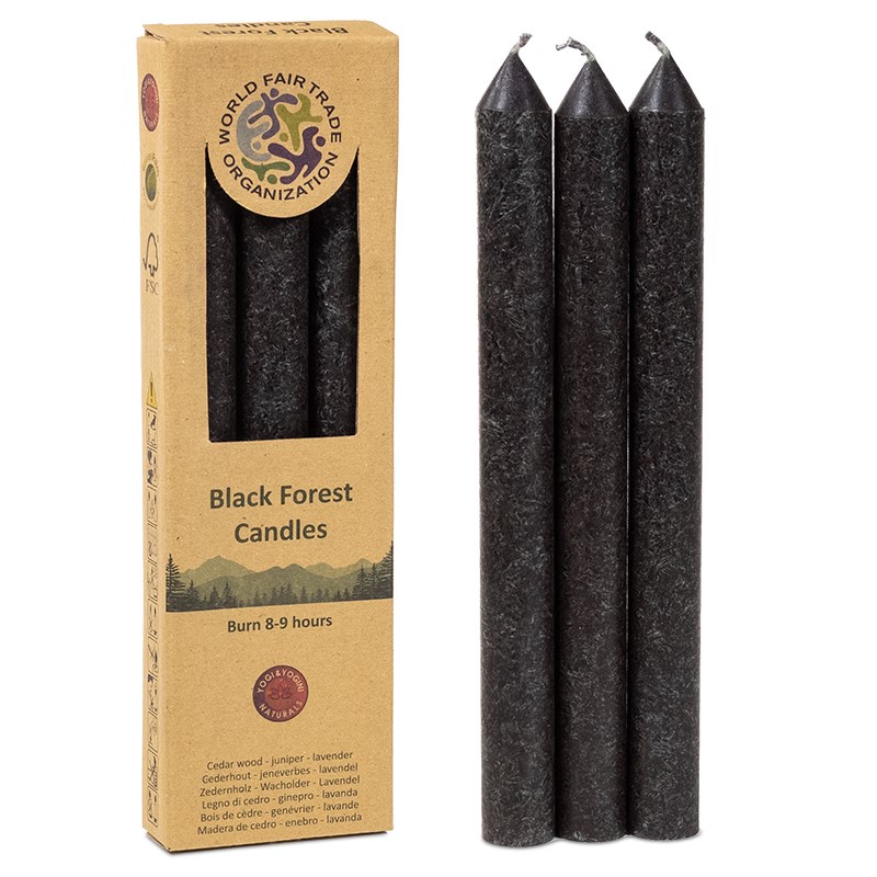 Svart Doftljus  - Black Forest - 3 pack set