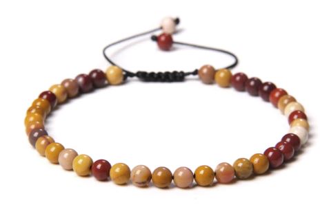 Mookait Jaspis Armband  - 4mm Pärlor