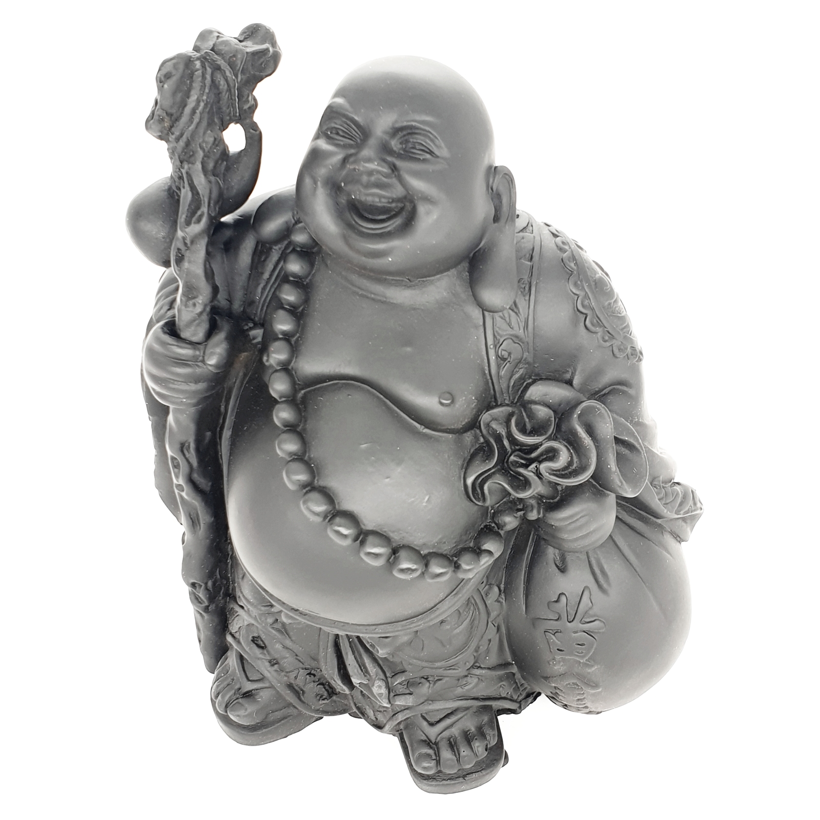 Resande Buddha med Pengar Påse - Svart