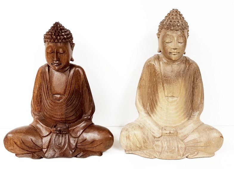 Buddha handsnidad trä