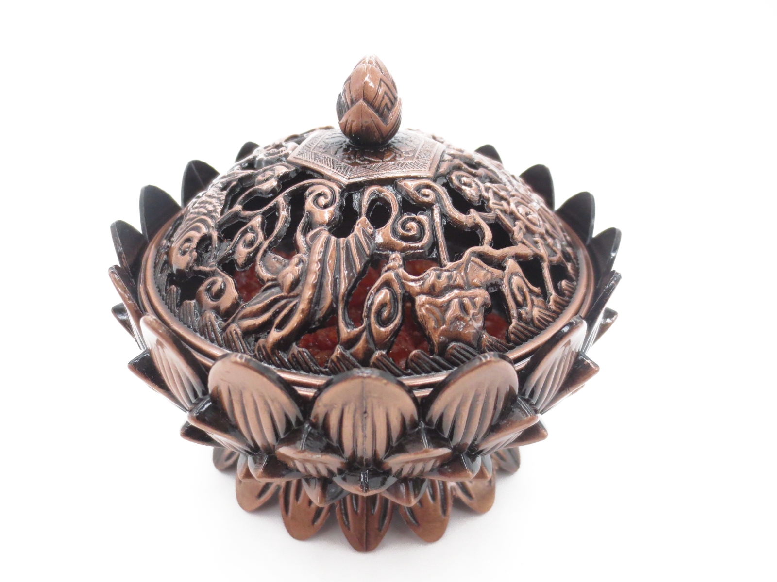 Tibetanska Rökelse brännare - Koppar färg - 9cm