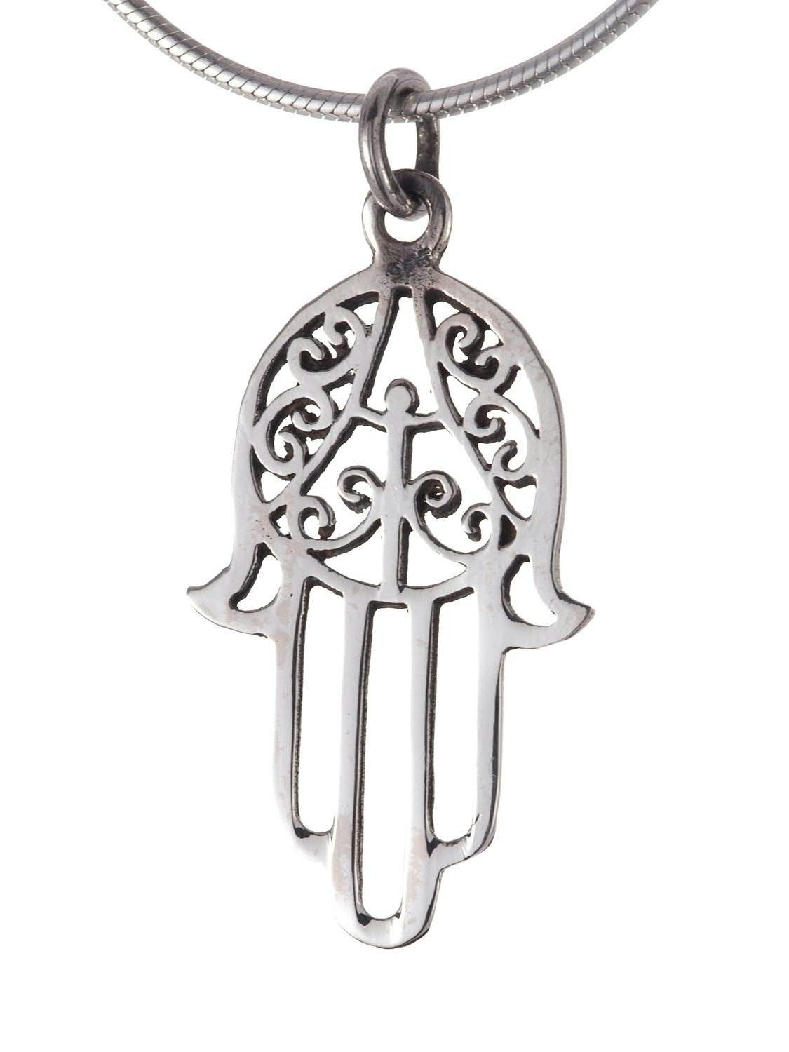 Hamsa / Fatimas hand i Sterling silver - 47mm
