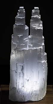 Selenit Lampa Tvillingtorn (Twin Towers) - 20cm
