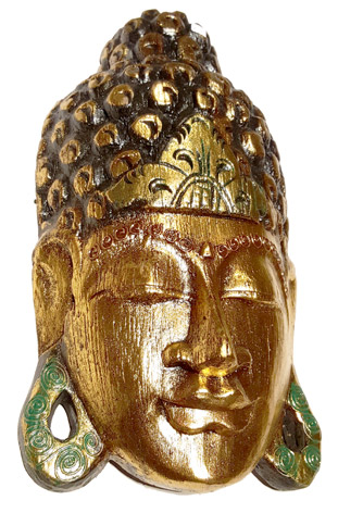 Guld Buddha Mask  - 50cm