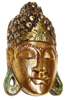 Guld Buddha Mask  - 50cm