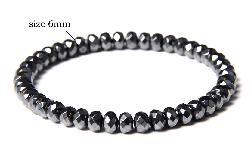 Hematit Armband - Facettslipad 