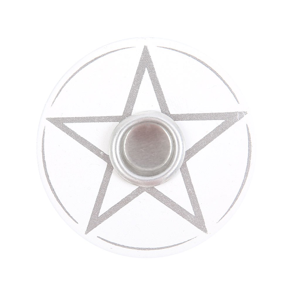 Vit rund Pentagram Ljus Hållare - 2