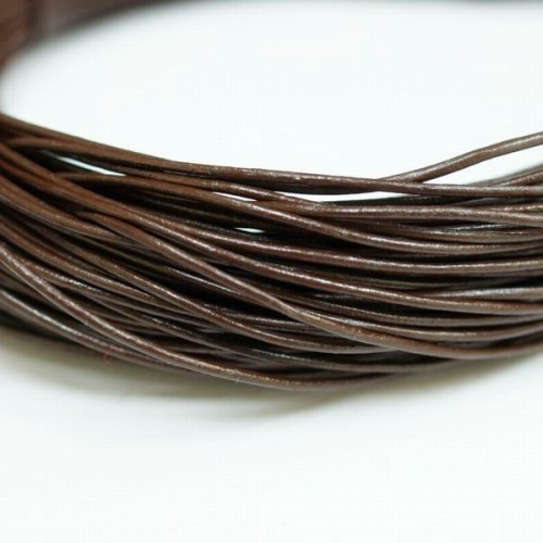 Brun Läder Rem Snöre - 2.5mm - 2