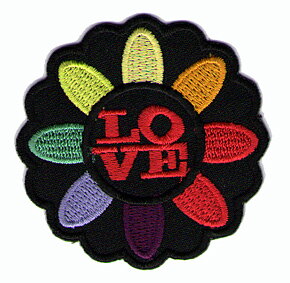 Tygmärken - Love / Kärlek Blomma