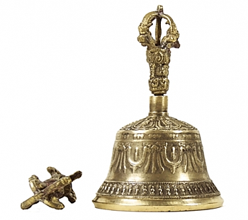 Tibetanska Klocka med Dorje - 16.5cm