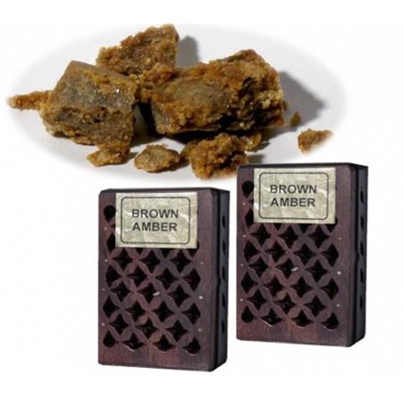 Brown Amber Kåda i Träskrin  - 5gr Kåda - 2