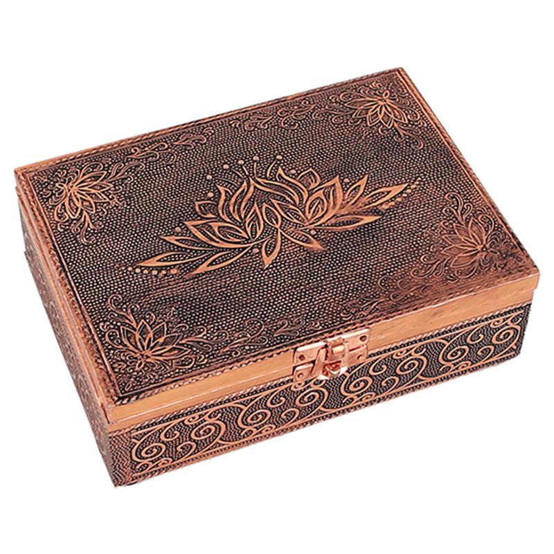Tarot box Lotus copper colour