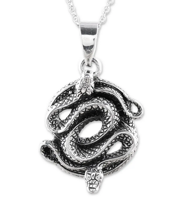 Ouroboros Entwined Silver Hänge