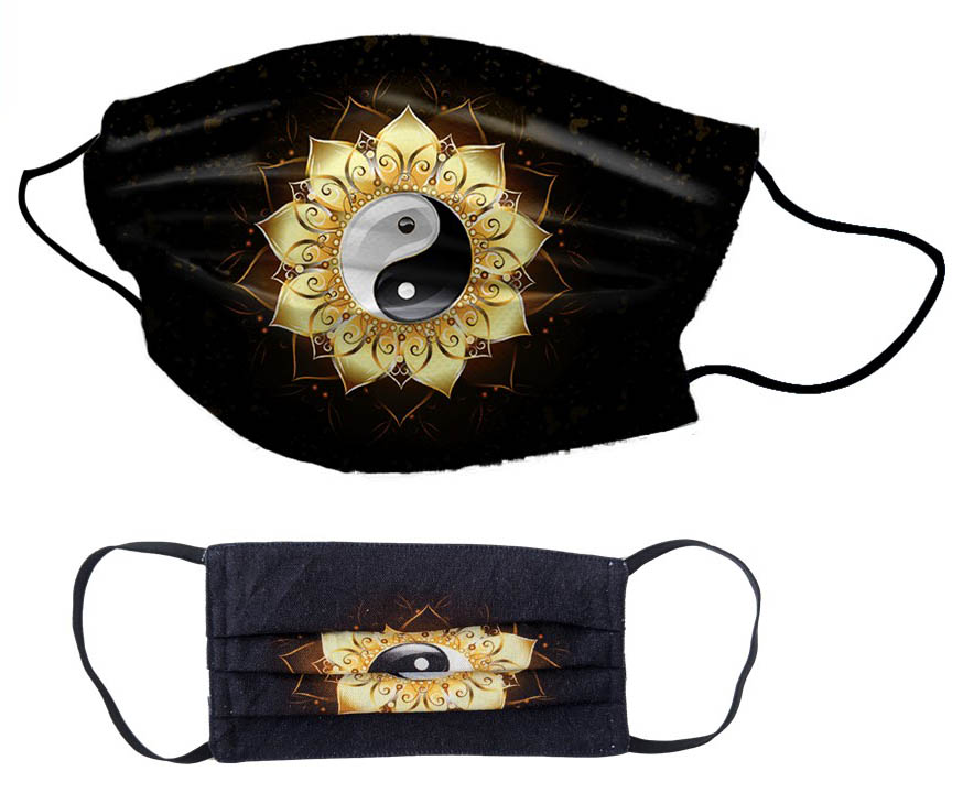 Tvättbar tygmask - YIN YANG
