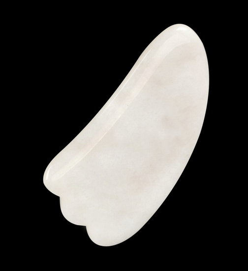 Guasha Massage Verktyg  - Vågform- Snökvarts  -10cm