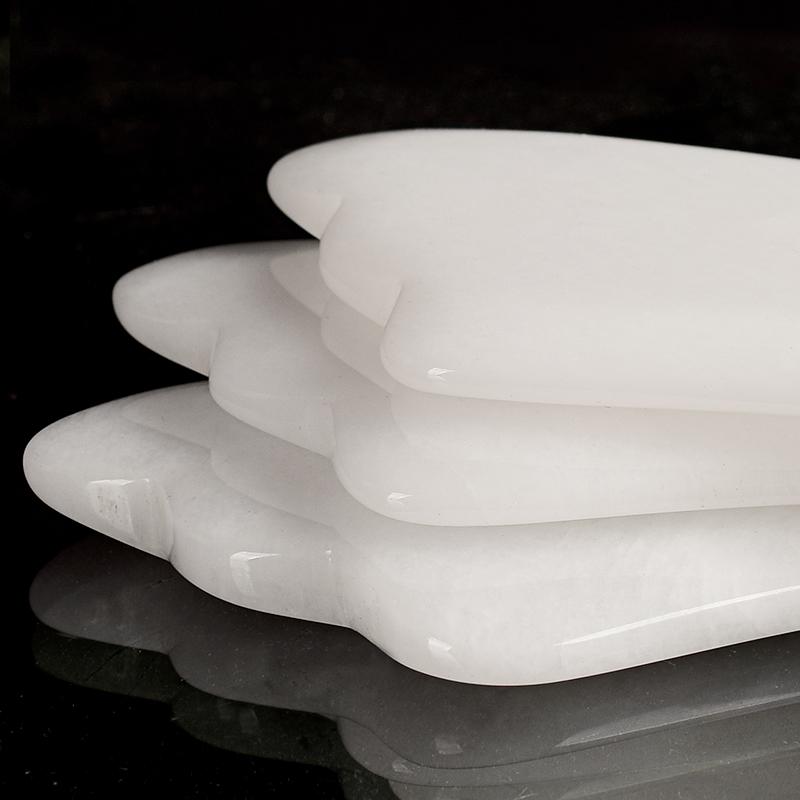 Guasha Massage Verktyg  - Vågform- Snökvarts  -10cm - 4
