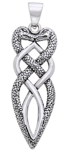 Ouroboros Love Snakes Infinity - Hänge Silver