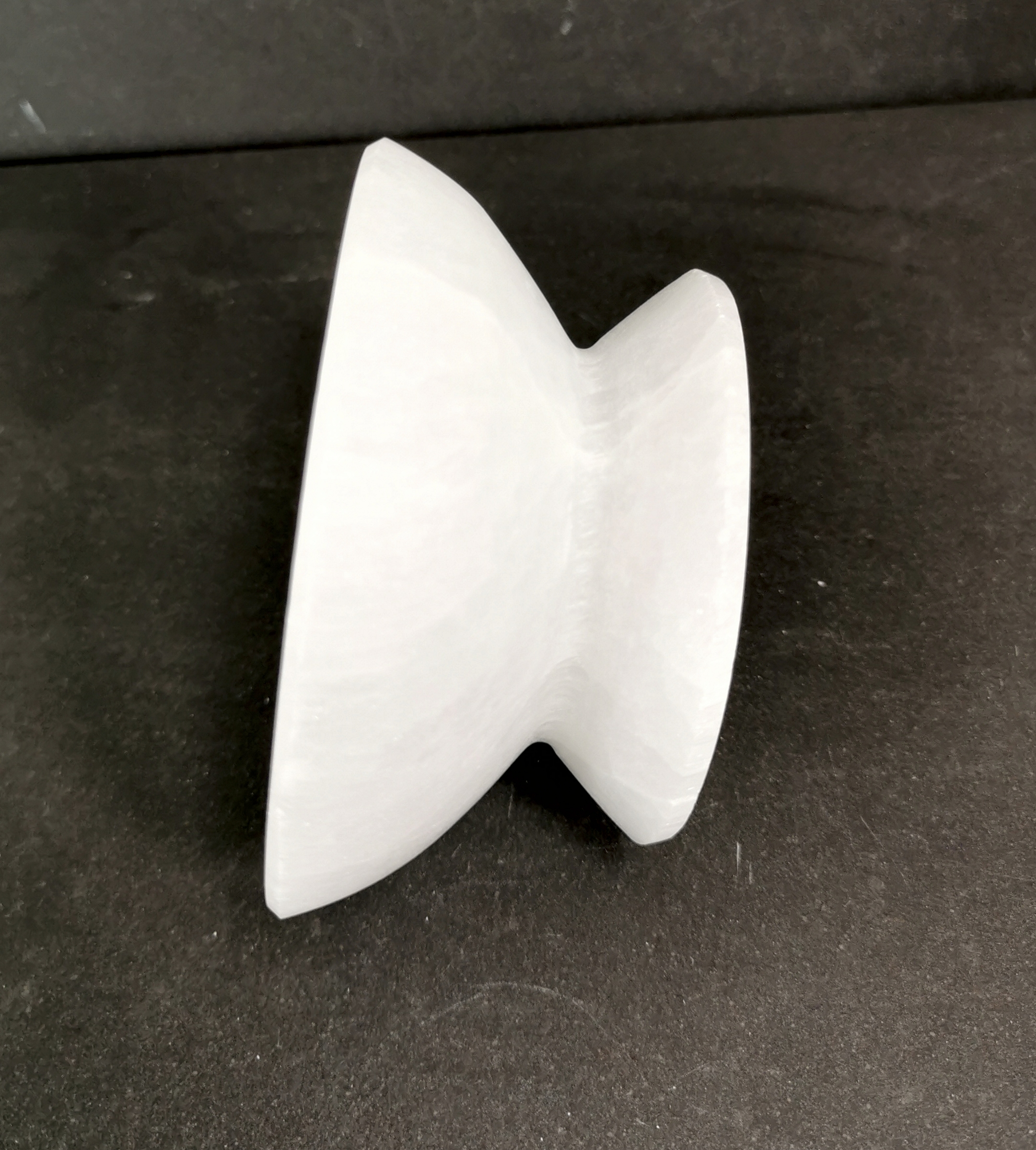 Selenit Skål med fot - Rund - 10cm - 2