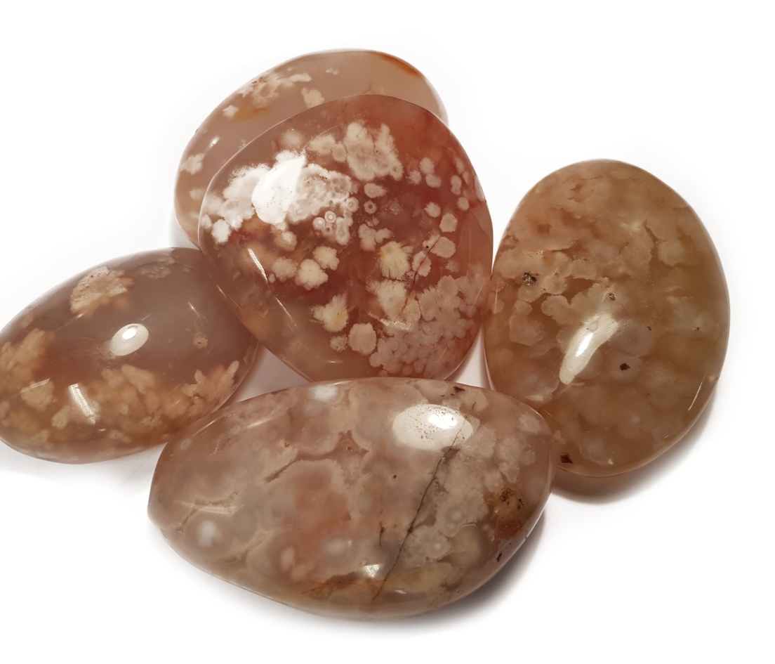 Pebbles "No Worry Stone" - Sakura Agat / Blomsteragat 