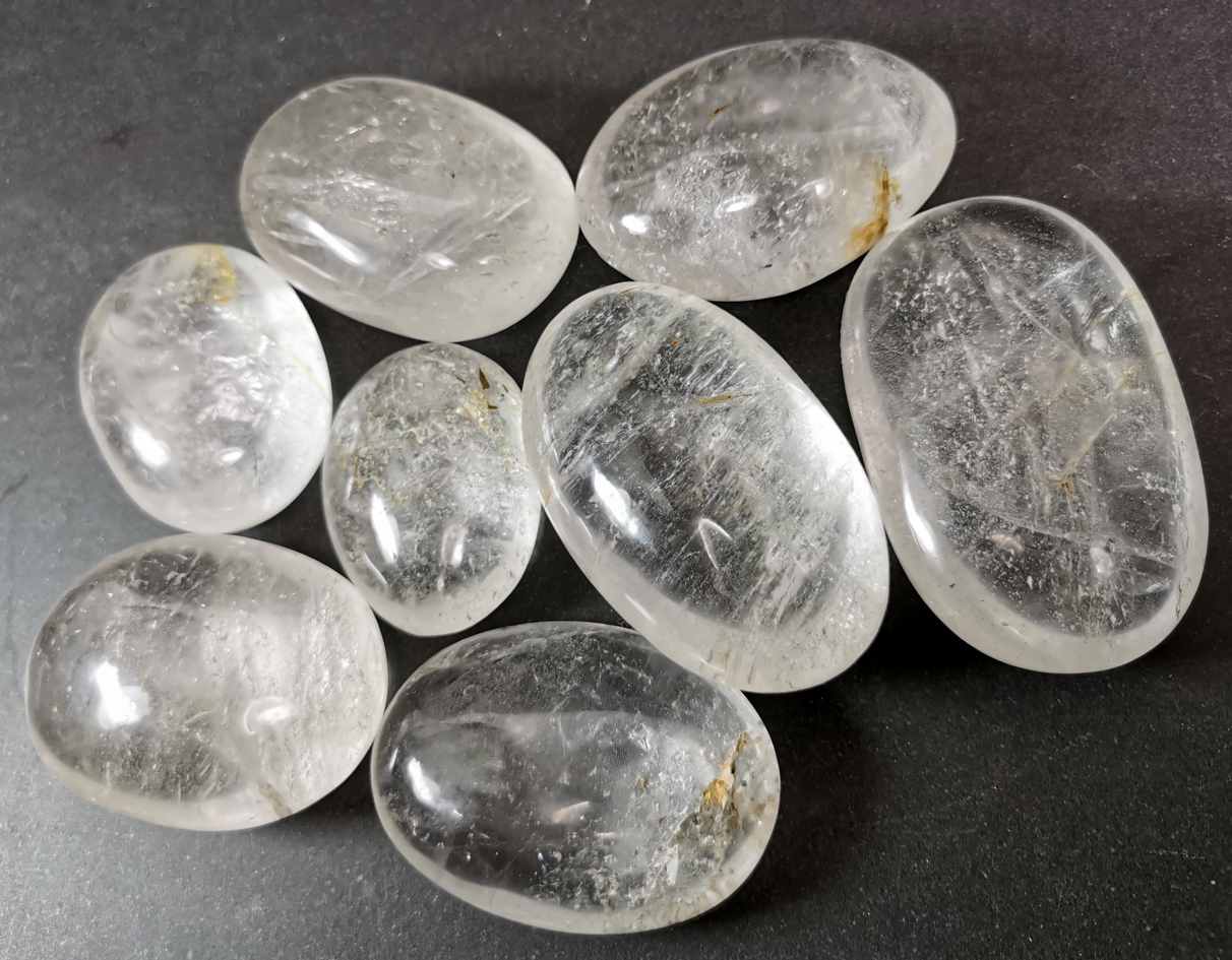 Pebbles "No Worry Stone" - Bergkristall AA kvalitet 