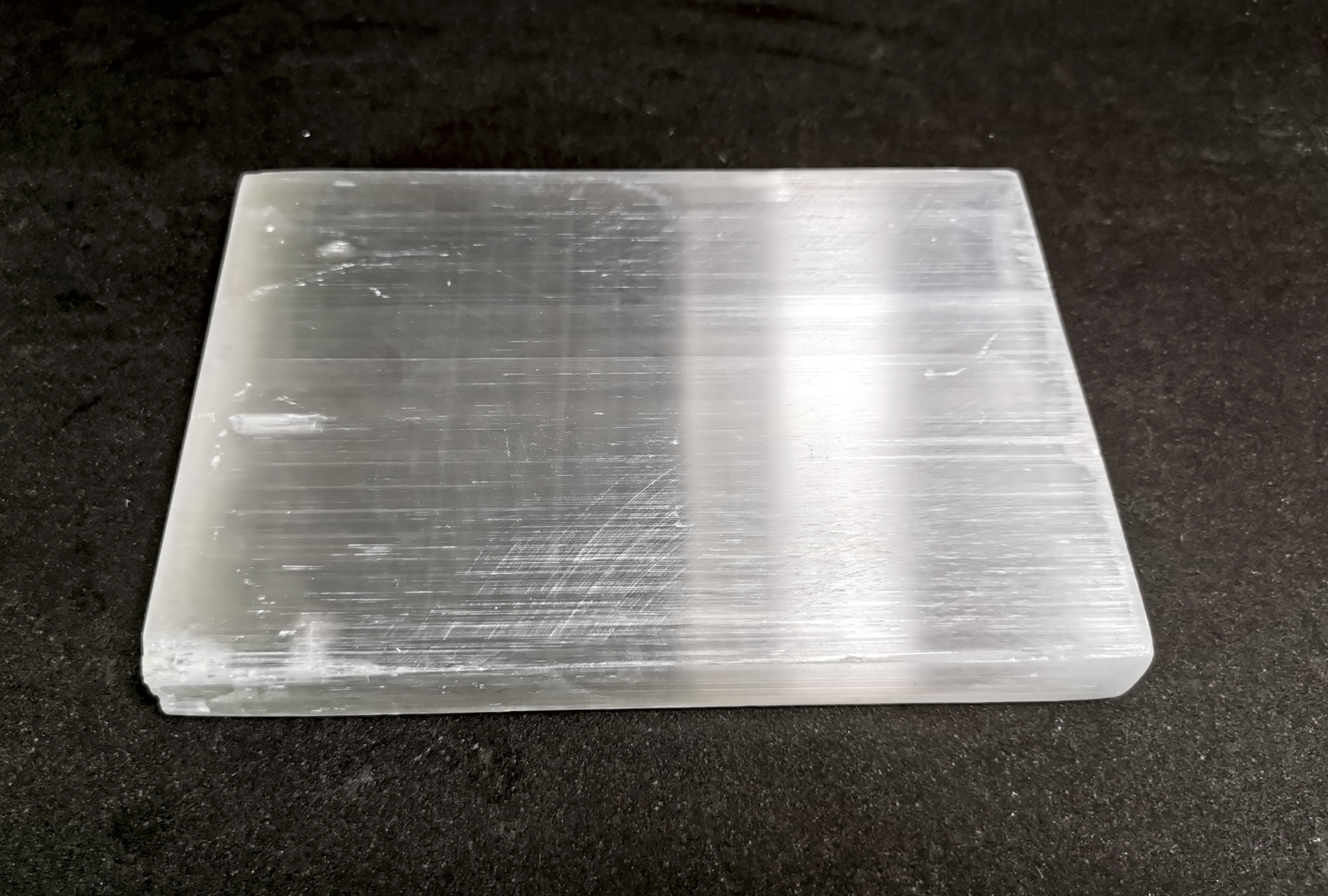 Selenit laddningsplatta (Selenite Charging Plate) - ca. 8x15cm