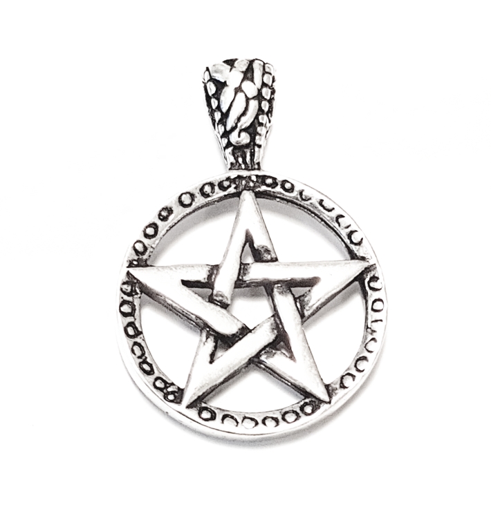 Pentagram Hänge i Silver, Keltisk - 18mm - 2