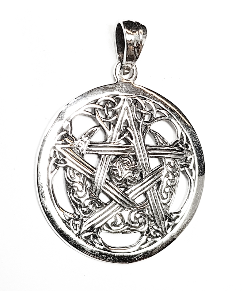Pentagram Keltiskt Träd med Måne