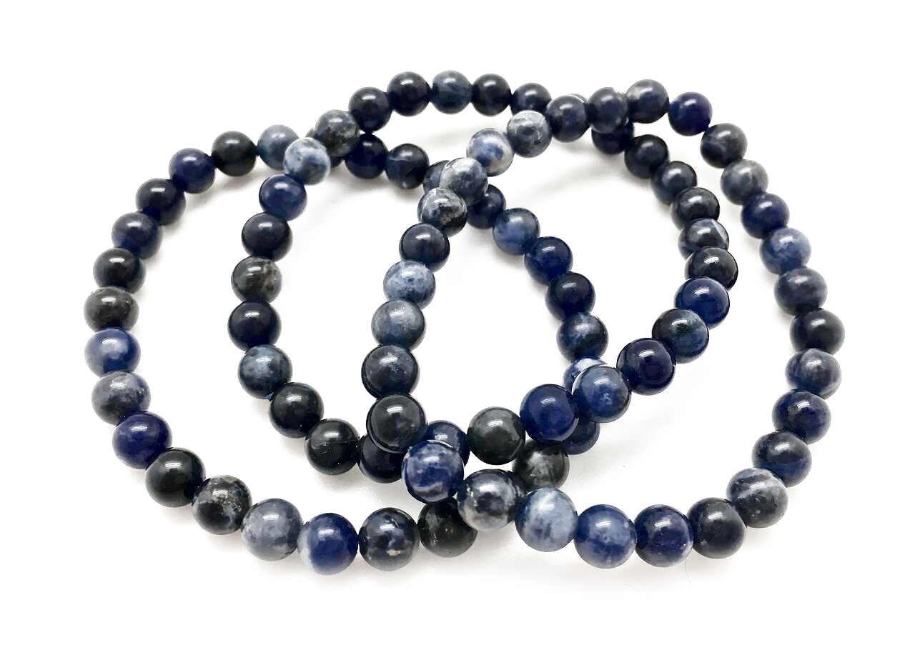 Sodalit Stenarmband med 6mm pärlor