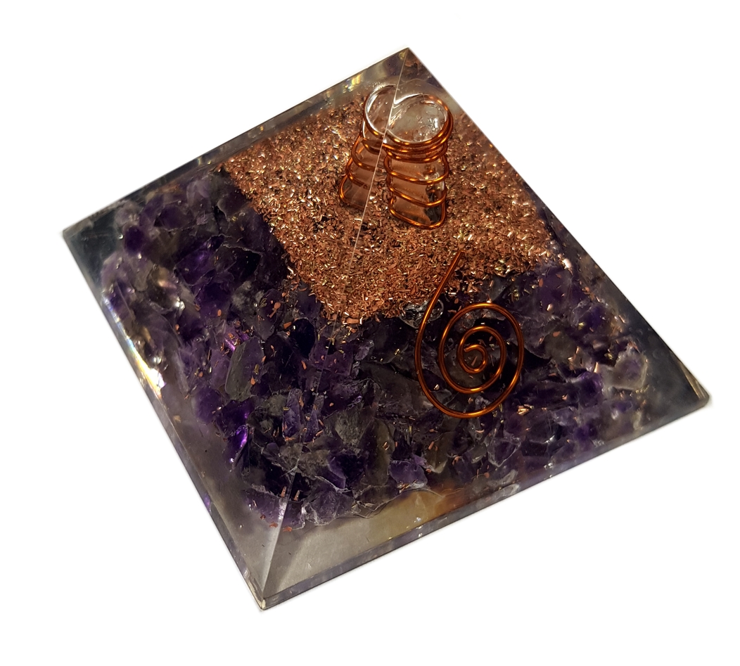 Orgonite Pyramid - Ametist - Spiral - 2