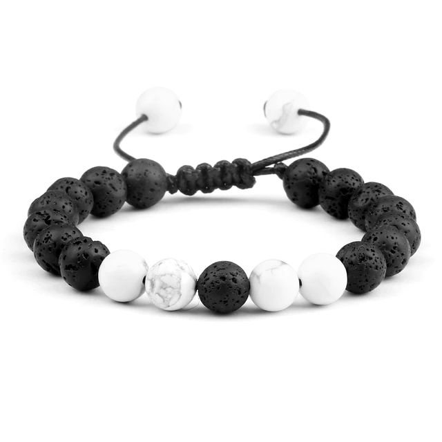 Howlit och Lavasten Armband 