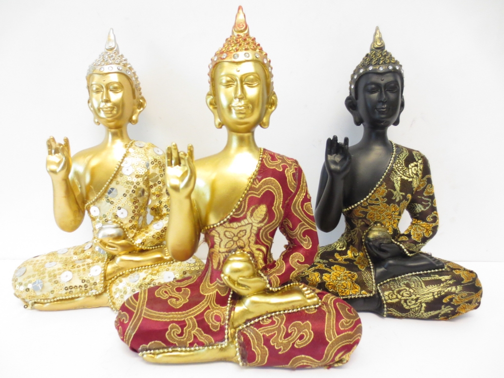 Mediterande Thai Buddha med Krona - 2