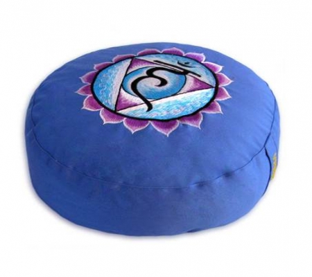  Meditationskudde -  Chakra  - Turkos/Lavandel- Vishuddha - 2