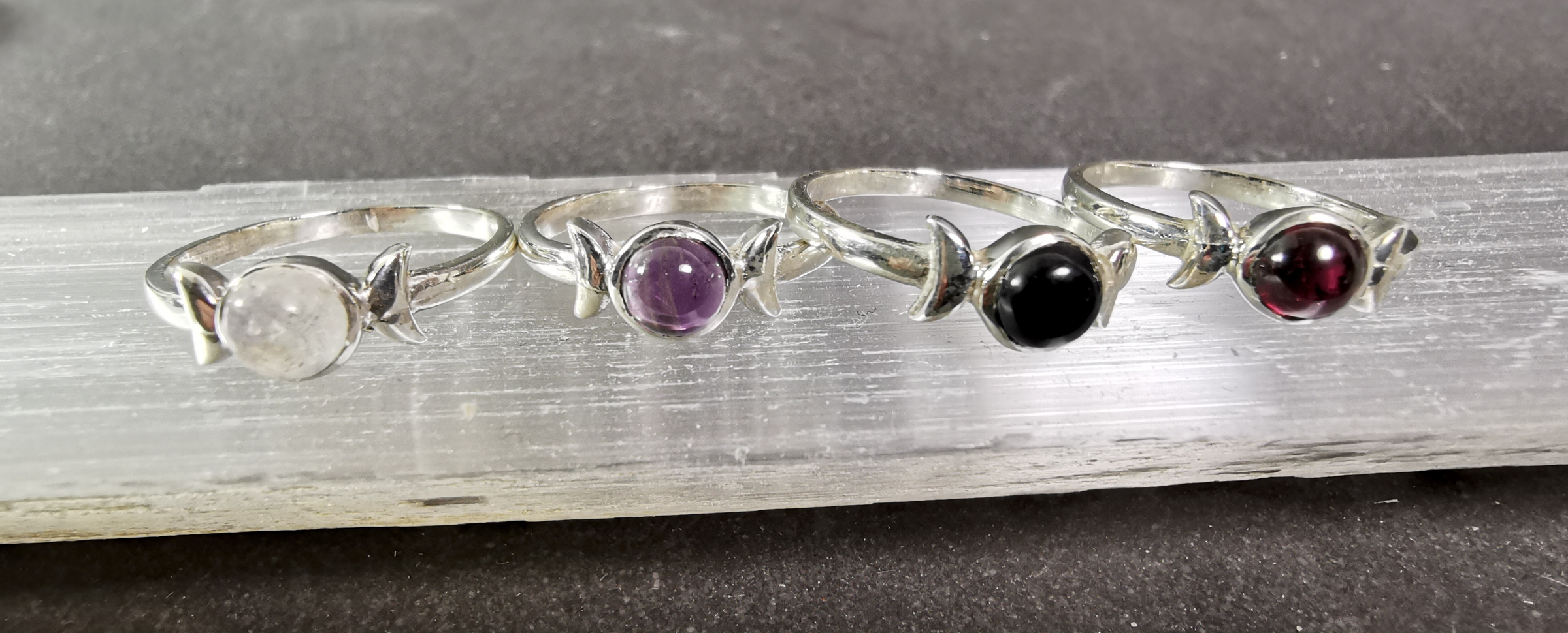 Triple moon Ring i Silver - 3