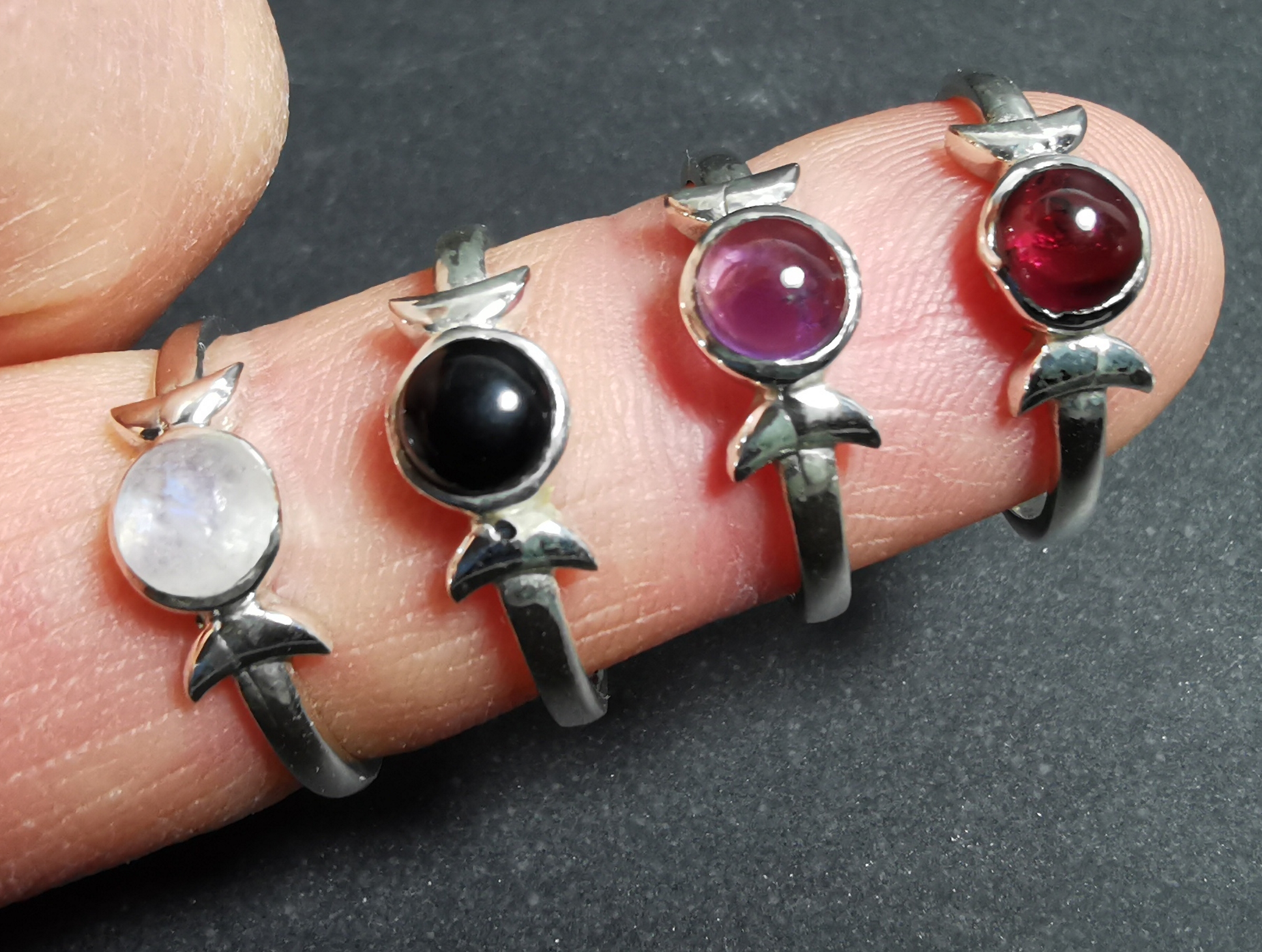 Triple moon Ring i Silver - 5
