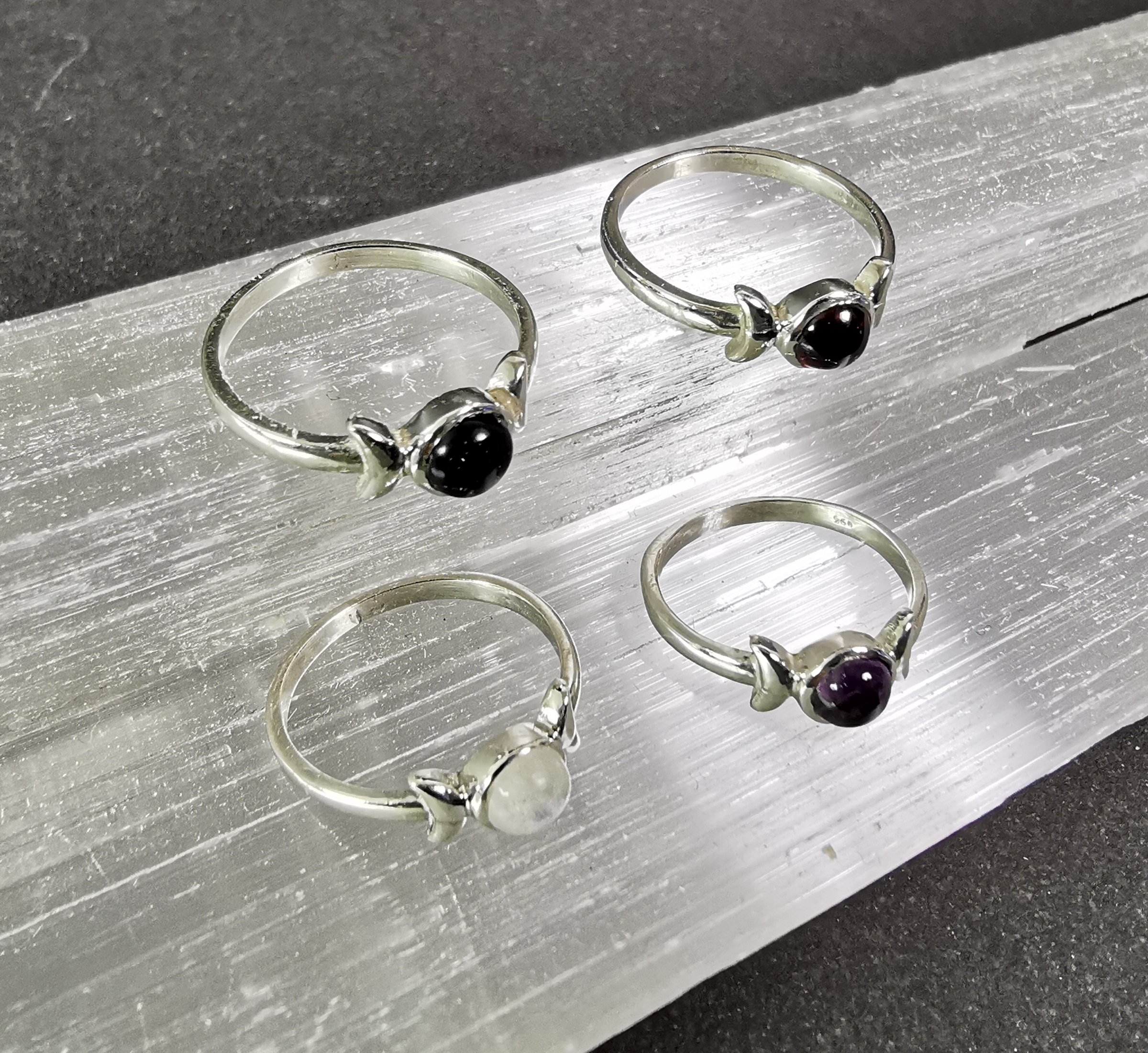 Triple moon Ring i Silver - 2
