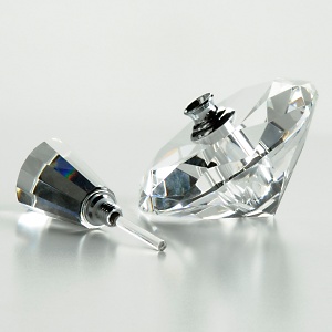Parfymflaska i glas - Klar - Diamant form - 2